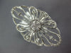ESTATE LARGE .36CT DIAMOND 14KT WHITE GOLD 3D FLOWER OPEN FILIGREE FUN RING