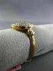 ESTATE WIDE .52CT WHITE & PINK DIAMOND 18KT WHITE & ROSE GOLD 3D ROUND LOVE RING