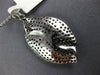 ESTATE 1.35CT BLACK & GREEN DIAMOND 18K WHITE GOLD MULTI ROW DOUBLE LEAF PENDANT