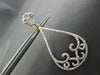 ESTATE LARGE .67CT DIAMOND 14K WHITE & YELLOW GOLD FLEUR DE LIS CLIP ON EARRINGS