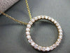 ESTATE LARGE 1.65CT DIAMOND 14K ROSE GOLD CIRCLE OF LIFE PENDANT SIMPLY STUNNING