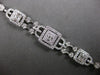 EXTRA LARGE 4.13CT DIAMOND 18K WHITE GOLD ROUND & BAGUETTE MULTI SQUARE BRACELET