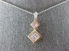 .93CT WHITE & PINK DIAMOND 18KT WHITE & ROSE GOLD BY THE YARD JOURNEY NECKLACE