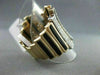 ANTIQUE WIDE 1.40CT DIAMOND & ONYX 18KT WHITE & ROSE MULTI ROW RING #0XRG5726T-A