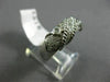 ESTATE .34CT ROUND DIAMOND 18KT WHITE GOLD 3D DOUBLE STAR ROPE LOVE FUN RING