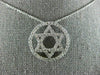 ESTATE LARGE 1.84CT DIAMOND 14K WHITE GOLD CIRCULAR STAR OF DAVID PENDANT #2481|2481-1