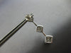 1.0CT DIAMOND 14KT WHITE GOLD CLASSIC PRINCESS INVISIBLE SQUARE HANGING EARRINGS