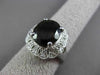 ANTIQUE LARGE 4.42CT DIAMOND & AAA SMOKY TOPAZ 14KT WHITE GOLD 3D FILIGREE RING