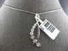 LARGE .50CT DIAMOND 14KT WHITE GOLD 3D CLASSIC JOURNEY INFINITY FLOATING PENDANT