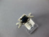 ESTATE 1.21CT DIAMOND & AAA SAPPHIRE 14K WHITE GOLD OVAL & ROUND ENGAGEMENT RING