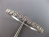 1.64CT DIAMOND 14KT WHITE GOLD MULTI FLOWER SEMI ETERNITY CUFF BANGLE BRACELET