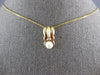 ESTATE .02CT DIAMOND & AAA SOUTH SEA PEARL 14KT YELLOW GOLD 3D FLOATING PENDANT