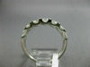ESTATE WIDE .82CT DIAMOND 18KT WHITE GOLD 3D 7 STONE WEDDING ANNIVERSARY RING