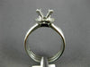 ESTATE WIDE .35CT DIAMOND 14KT WHITE GOLD HALO SEMI MOUNT ENGAGEMENT RING #19870