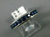 ESTATE 1.20CT SAPPHIRE 14KT WHITE GOLD ETERNITY WEDDING ANNIVERSARY RING #22443