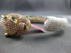 25.08CT WHITE & PINK DIAMOND & AAA EMERALD 18K WHITE & ROSE GOLD BANGLE BRACELET