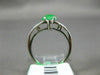 ESTATE .14CT DIAMOND & AAA JADE PLATINUM 3D CLASSIC HEART SHAPE LOVE FUN RING
