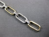 1.08CT DIAMOND 14KT 2 TONE GOLD 3D ROUND OVAL LINK BY THE YARD TENNIS BRACELET