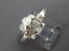 ESTATE .98CT DIAMOND 14KT WHITE GOLD 3D CLASSIC PRINCESS 3 STONE ENGAGEMENT RING