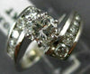 ESTATE 1.20CT DIAMOND 14KT WHITE GOLD CLASSIC CRISS CROSS ENGAGEMENT RING #20334