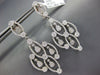 ESTATE 2.86CT DIAMOND 18K WHITE GOLD 3D MULTI FLOWER CHANDELIER HANGING EARRINGS