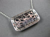 1.36CT DIAMOND & AAA PINK TOURMALINE & AMETHYST 14KT WHITE GOLD CLUSTER NECKLACE