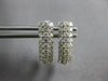 1.20CT DIAMOND 14KT WHITE GOLD CLASSIC 3 ROW OVAL LEVERBACK FUN HANGING EARRINGS