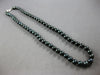 ESTATE AAA TAHITIAN PEARL 14KT WHITE GOLD 3D 7MM CLASSIC LOVE NECKLACE #27955