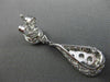 ESTATE LARGE 2.88CT DIAMOND 18K WHITE GOLD 3D CLUSTER TEAR DROP HANGING EARRINGS