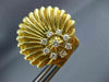 ANTIQUE LARGE 1.0CT ROUND DIAMOND 18KT GOLD CLASSIC SHELL EARRINGS E VVS #2241