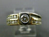 ESTATE .62CT DIAMOND 14K WHITE & YELLOW GOLD BEZEL PROMISE ENGAGEMENT RING 20726