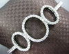 ESTATE 1.50CT DIAMOND 14KT WHITE GOLD 3D TRIPLE OVAL ADJUSTABLE LOVE BRACELET