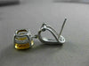 ESTATE 3.95CT DIAMOND & AAA CITRINE 14KT WHITE GOLD 3D CLIP ON HANGING EARRINGS