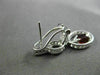 ESTATE 2.15CT DIAMOND & AAA GARNET 14KT WHITE GOLD OVAL HANGING DROP EARRINGS