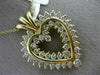 ESTATE LARGE 2.04CT DIAMOND 14KT YELLOW GOLD DOUBLE HEART LOVE FLOATING PENDANT