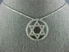 ESTATE LARGE 1.84CT DIAMOND 14K WHITE GOLD CIRCULAR STAR OF DAVID PENDANT #2481|2481-1