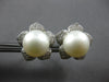 LARGE .80CT DIAMOND & AAA SOUTH SEA PEARL 18K WHITE GOLD FLOWER CLIP ON EARRINGS