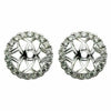 ESTATE .68CT ROUND DIAMOND 18KT WHITE GOLD 3D ROUND SHARE PRONG JACKET EARRINGS