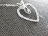 .25CT DIAMOND 14KT WHITE GOLD 3D OPEN HEART INFINITY SOLITAIRE FLOATING PENDANT
