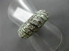 ESTATE WIDE 1.08CT DIAMOND 14KT WHITE GOLD WAVE SEMI ETERNITY ANNIVERSARY RING