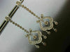 ANTIQUE 1.96CT DIAMOND 14K WHITE GOLD FILIGREE CHANDELIER HANGING EARRINGS #1680