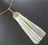EXTRA LARGE & LONG .51CT DIAMOND & AAA SOUTH SEA PEARL 18KT ROSE GOLD NECKLACE