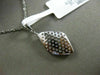 ESTATE .37CT DIAMOND 18KT WHITE GOLD 3D TWISTED MARQUISE FLOATING PENDANT CHAIN