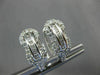 WIDE 1.36CT ROUND & PRINCESS DIAMOND 14KT WHITE GOLD LOVE KNOT HANGING EARRINGS