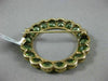 ANTIQUE LARGE 8.05CT AAA PERIDOT 14KT YELLOW GOLD 3D FLOWER CIRCULAR BROOCH PIN