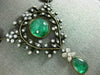 ANTIQUE EXTRA LARGE 33.60CT OLD MINE DIAMOND & AAA EMERALD 14KT GOLD NECKLACE