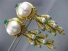 ESTATE 2.80CT DIAMOND & MULTI GEM 18KT YELLOW GOLD CHANDELIER HANGING EARRINGS