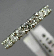 ESTATE .74CT DIAMOND 14KT WHITE GOLD SEMI ETERNITY WEDDING ANNIVERSARY RING 1211