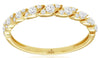 ESTATE .29CT DIAMOND 14KT YELLOW GOLD 3D THREE STONE MULTI LEAF FUN RING