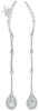 .75CT DIAMOND 14KT WHITE GOLD 3D CLUSTER TEAR DROP BY THE YARD JOURNEY EARRINGS